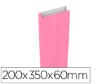 Envelope Basika Celulose Rosa com Fole M 200x350x60 mm Pack de 25 Unidades