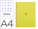 Caderno Espiral A4 Micro Antartik Capa Forrada 80f 90 gr Pontilhado 1 Banda 4 Furos Cor Amarelo