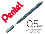 Marcador Pentel Pointliner com Tinta Pigmentada Cor Cinza Ponta de 0,05 mm