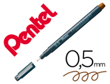 Marcador Pentel Pointliner com Tinta Pigmentada Cor Sepia Ponta de 0,05 mm
