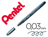 Marcador Pentel Pointliner com Tinta Pigmentada Cor Preto Ponta de 0,03 mm