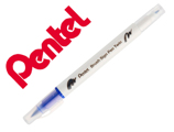 Pincel Pentel Brush Sign Pen com Ponta Dupla Cor Azul