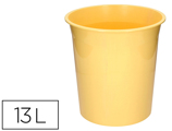 Cesto de Papeis Plástico Q-connect Amarelo Pastel 13 Litros 275x285 mm