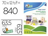 Etiqueta Adesiva Tico Verde Fluor Permanente Certificado Fsc Laser/jato Tinta/fotocopia 63,5 mm Caixa 840 Uds