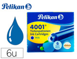 Recarga para Caneta Pelikan 4001 Azul Realcaixa 6 Unidades