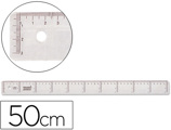 Regua Plástico Cristal Transparente 50 cm