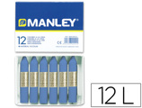 Lápis de Cera Manley 12 Unidades Azul Ultramar