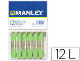 Lápis de Cera Manley 12 Unidades Verde Amarelado