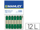 Lápis de Cera Manley 12 Unidades Verde-esmeralda