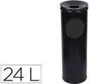 Cinzeiro Papeleira Sie Redondo Preto Medidas 65 X 21,5 cm Capacidade para 24 Litros