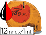 Fita Dymo 12mmx4mt -preto/vermelho Cosmico para Máquina Letratag