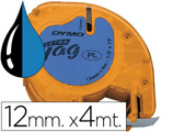 Fita Dymo 12mmx4mt -preto/ultra Azul para Máquina Letratag