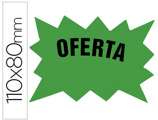 Etiquetas Cartolina Verde Fluo 110x80mm para Marcar Preços Pack 50 Unidades