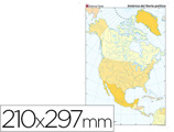 Mapa Mudo Color America Norte -politico