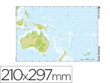 Mapa Mudo Color Oceania -fisico