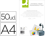 Acetato Q-connect Din A4 para Impressão Tinteiro Caixa com 50 Unidades