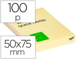 Bloco de Notas Adesivas Q-connect Amarelo 50 X 75 mm