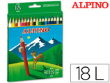 Lápis de Cores Alpino. 18 Unidades