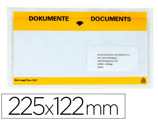 Envelope Autoadesivo Q-connect Porta Documentos Multilingue 225x122 mm Janela Transparente Pack de 100 Unidades