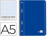 Caderno Espiral Capa Azul 80 F Din A5 Quadriculado