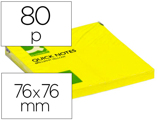 Bloco de Notas Adesivas Q-connect Amarelo fluorescente75x75mm