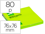 Bloco de Notas Adesivas Q-connect Verde Fluorescente 75 X 75 mm