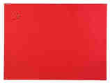 Quadro Expositor Feltro Retardador de Chama 120x150cm Vermelho S/ Moldura