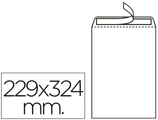 Envelope Bolsa Din A4 C4 Branco 229x324 mm Tira de Silicone Pack de 250 Unidades