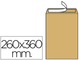 Envelope Bolsa Folio Especial Castanho 260x360 mm Tira de Silicone Pack de 250 Unidades