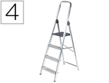 Escada Q-connect de Alumínio com 4 Degraus Peso Maximo Suportavel 150 kg 462 X 1470 X 860 mm