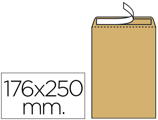 Envelope Bolsa B5 Castanho 176x250 mm Tira de Silicone Pack de 500 Unidades