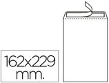 Envelope Bolsa C5 Branco 162x229 mm Tira de Silicone Pack de 500 Unidades