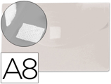 Bolsa Porta Documentos com Velcro Din A8 Transparente