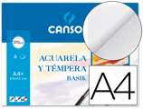 Papel Aguarela Basik Canson Din A4 370 gr Pack de 6 Folhas de 24x32 cm