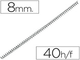 Espiral Metálico Yosan Preto Passo 54 4:1 8 mm Calibre 1,00mm