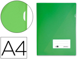 Bolsa Dossier Din A4 Polipropileno 180 Microns Verde Translúcido