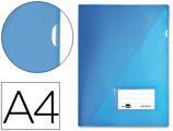 Bolsa Dossier Din A4 Polipropileno 180 Microns Azul Translúcido