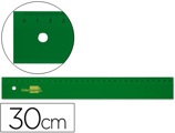 Regua 30 cm Plástico Verde