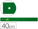 Regua 40 cm Plástico Verde