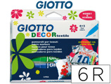 Marcador Giotto Decor Textil para Tecidos Caixa com 6 Unidades Sortidas