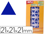 Etiquetas Apli Autoadesivas Triangulares 21x21x21 mm Azul em Rolo