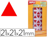 Etiquetas Apli Autoadesivas Triangulares 21x21x21 mm Vermelho em Rolo