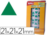 Etiquetas Apli Autoadesivas Triangulares 21x21x21 mm Verde em Rolo