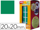 Etiquetas Apli Autoadesivas Quadradas 20x20 mm Verde em Rolo