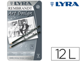 Lápis de Grafite Lyra Rembrand Art Design Caixa de 12 Graduações 6b-5b-4b-3b 2b-b-hb-f-h-2h-3h-4h