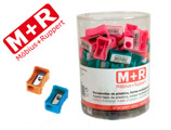 Apara Lápis M+r 304 Plástico Rectangular um Uso Cores Sortidas