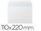 Envelope N 3 Branco Din Americano Janela Direita 110x220 mm Tira de Silicone Embalagem de 25 Unidades