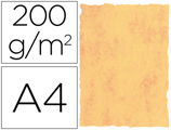 Papel Pergaminho Michel dinA4 200 gr Cor Marmore Amarelo Pack de 25 Folhas
