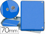 Carpeta Proyectos Pardo Folio Lomo 70 mm Carton Forrado Azul Con Broche