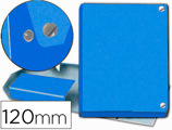 Carpeta Proyectos Pardo Folio Lomo 120 mm Carton Forrado Azul Con Broche